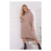 Insulated dress with hood dark beige