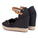 Tommy Hilfiger Espadrilky Basic Opened Toe High Wedge FW0FW04784 Čierna