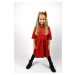 Dievčenské šaty s vreckami - červená