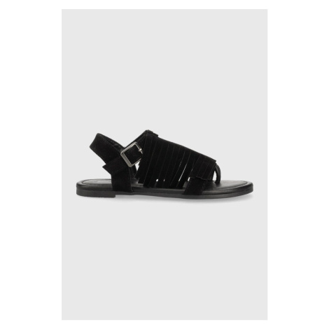 Detské sandále Sisley čierna farba
