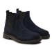 Tommy Hilfiger Členková obuv s elastickým prvkom Light Hilfiger Suede Chelsea FM0FM05104 Tmavomo