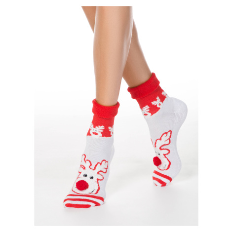 Conte Woman's Socks 444 White-Red