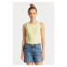 TOP GANT SUNFADED HIGH NECK RIB TANK TOP LEMONADE YELLOW