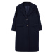 Trendyol Curve Navy Blue Regular Fit Thick Stitching Coat