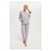 Women's set Fox, long sleeves, long trousers - melange