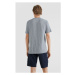 O'Neill MINI STRIPE T-SHIRT Pánske tričko, tmavo sivá, veľkosť