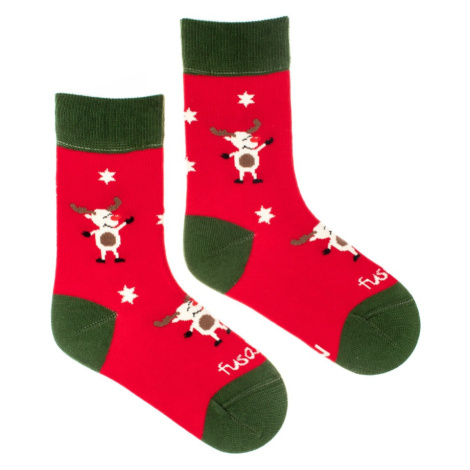 Detské ponožky Sob vianočný Fusakle