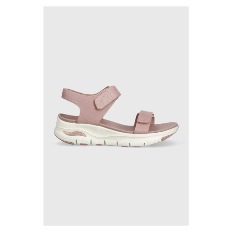 Sandále Skechers dámske, ružová farba