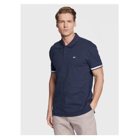 Tommy Jeans Polokošeľa Classic Essential DM0DM15751 Tmavomodrá Relaxed Fit Tommy Hilfiger