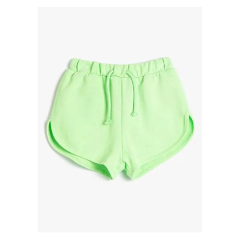 Koton Tie Waist Normal Green Girls' Shorts 3skg40058ak