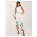 Patterned women's trousers Ecru