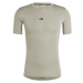 adidas TECHFIT COMPRESSION TRAINING T-SHIRT Pánske fitness tričko, sivá, veľkosť