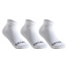 Detské športové ponožky RS 100 stredne vysoké 3 páry biele