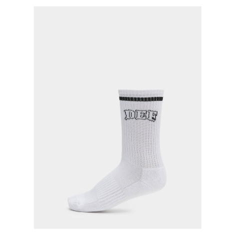 White DEF College Socks