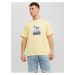 Svetlo žlté pánske tričko Jack & Jones Splash