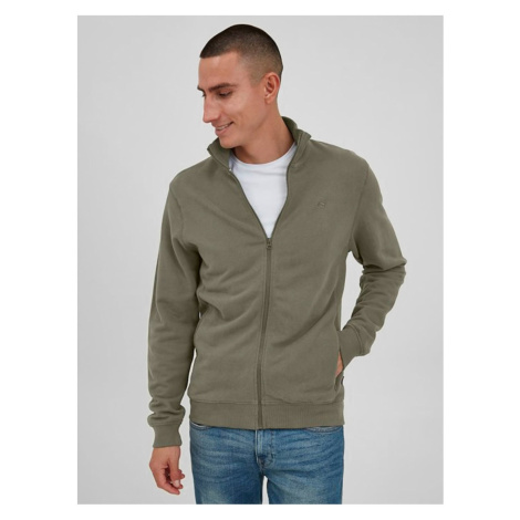 Khaki Zipper Sweatshirt Blend Avebury - Mens