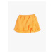 Koton Skirt With Frills, Wrapped Waist With Elasticated Texture.