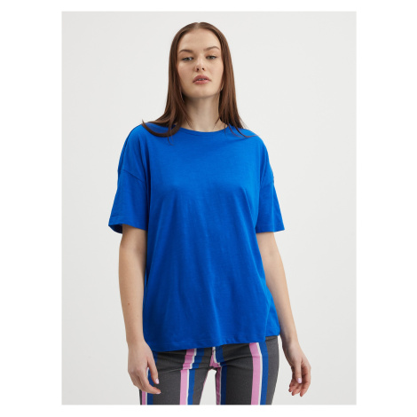 Modré voľné basic tričko Noisy May Mathilde
