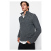 Trendyol Gray Men's Slim Fit Turtleneck Buttons Knitwear Sweater