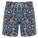 Trendyol Black Standard Size Coral Patterned Swim Shorts