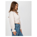 Svetlobéžová crop top blúzka s elastickým riasením DHJ-BZ-13866.92P-light beige