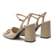 Calvin Klein Sandále Heel Sandal 85 Relock Lth HW0HW01937 Écru