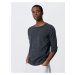 Koton Basic Knitwear Sweater Textured Crew Neck Slim Cut