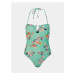 Tyrkysové kvetované jednodielne plavky Pieces Nynne