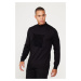 ALTINYILDIZ CLASSICS Men's Black Standard Fit Normal Cut Half Turtleneck Cotton Knitwear Sweater