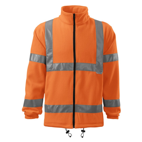 MALFINI Reflexná fleecová bunda HV Fleece Jacket - Reflexná oranžová