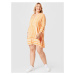 ONLY Carmakoma Košeľové šaty 'Marrakesh'  oranžová / biela