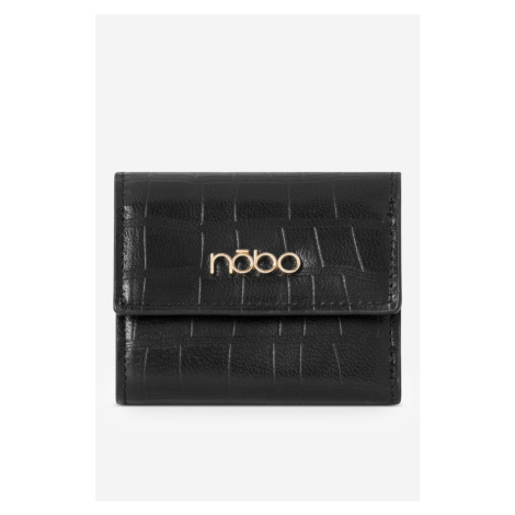 Nobo Women's Small Natural Leather Wallet Black