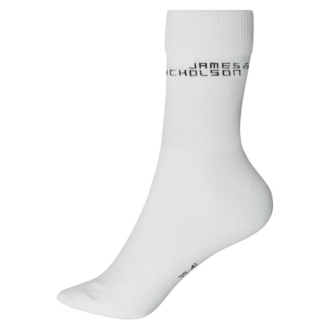 James & Nicholson Vysoké ponožky s biobavlnou 8032 - Biela