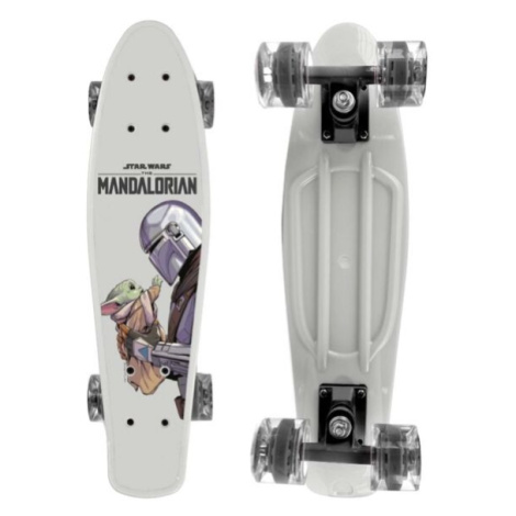 Disney MANDALORIAN & GROGU Skateboard (fishboard), sivá, veľkosť