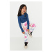 Trendyol Pink Tie-Dyeing Girls Knitted Thin Sweatpants