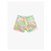 Koton Tie-Dye Patterned Shorts with Pocket. Elastic Waist. Comfortable Cut.