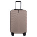 Tmavobéžová 4dielna sada škrupinových kufrov SWAN SN120-4, Set of 4 suitcases (L, M, S, XS) Wing