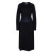 Tory Burch Úpletové šaty Rib Waist 76402 Čierna Regular Fit