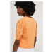 Bavlnené tričko Answear Lab oranžová farba