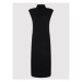 NA-KD Úpletové šaty Padded High Neck 1100-004257-0002-003 Čierna Regular Fit