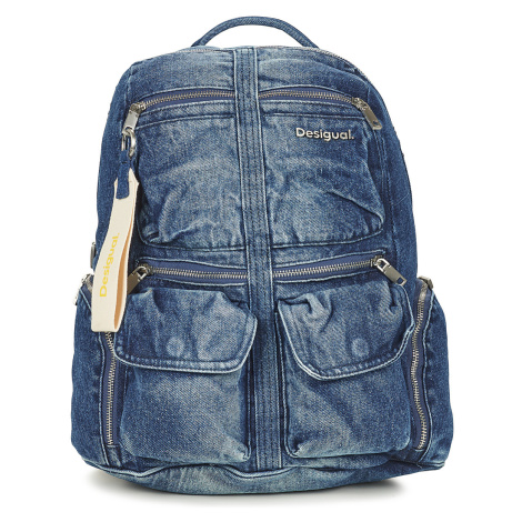 Desigual  BACK DENIM PRIORI  MULTIPOCKET CHESTER  Ruksaky a batohy Modrá