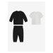 Sada detskej mikiny, teplákov a tričká v bielej a čiernej farbe Calvin Klein Jeans