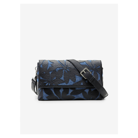 Blue-Black Women's Patterned Handbag Desigual Onyx Venecia 2.0 - Women