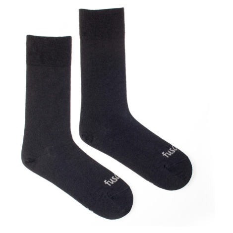 Letné ponožky merino čiernočierne Fusakle