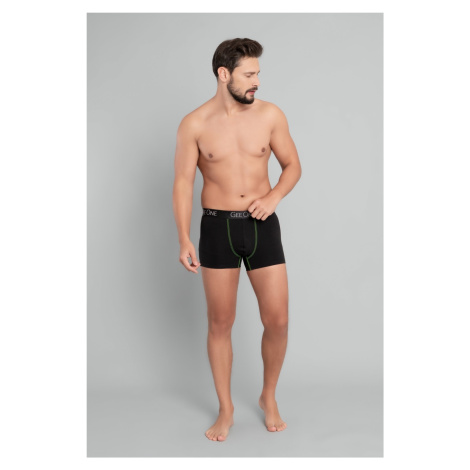 Men's Boxer Shorts - Black/Fluo Green Italian Fashion
