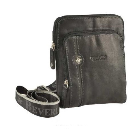 Kožená crossbody taška BHPC Explore S BH-380-01 black 2 L Beverley Hills Polo Club