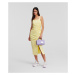 Šaty Karl Lagerfeld Gathered Stretch Dress Elfin Yellow