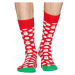 HAPPY SOCKS BIG DOT SNOWMAN Klasické ponožky, červená, veľkosť