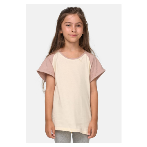 Girls Contrast Raglan Tee whitesand/duskrose Urban Classics