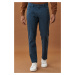 AC&Co / Altınyıldız Classics Men's Petrol Slim Fit Slim Fit Cotton Flexible Chino Trousers.